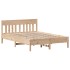 Estructura de cama con cabecero madera maciza pino 140x190