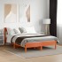 Estructura cama con cabecero madera pino marrón cera 135x190