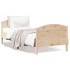 Estructura de cama con cabecero madera maciza pino 90x190