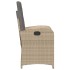 Sillones reclinables jardín y cojines beige mix 2 uds ratán