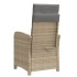 Sillones reclinables jardín y cojines beige mix 2 uds ratán