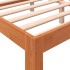 Estructura cama con cabecero madera pino marrón cera 160x200