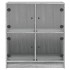 Armario auxiliar puertas de vidrio gris Sonoma 68x37x75,5