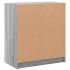 Armario auxiliar puertas de vidrio gris Sonoma 68x37x75,5