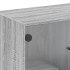 Armario auxiliar puertas de vidrio gris Sonoma 68x37x75,5