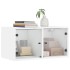 Mueble pared con puertas de vidrio 2 uds blanco 68,5x37x35