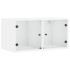 Mueble pared con puertas de vidrio 2 uds blanco 68,5x37x35