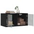 Mueble pared con puertas de vidrio 2 uds negro 68,5x37x35