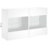 Muebles de pared de TV con luces LED 6 piezas