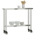 Mesa de trabajo de cocina con ruedas acero inox 110x30x85