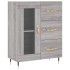 Aparador alto madera contrachapada gris sonoma 69,5x34x180