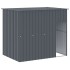 Caseta perros con tejado acero galvanizado gris 214x153x181