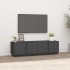 Mueble de TV madera maciza de pino gris 140x40x40