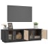 Mueble de TV madera maciza de pino gris 140x40x40