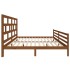 Estructura de cama madera maciza de pino marrón miel 200x200