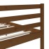 Estructura de cama madera maciza de pino marrón miel 200x200