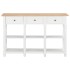 Mesa consola de MDF blanca 120x30x76