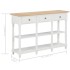 Mesa consola de MDF blanca 120x30x76