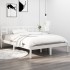 Estructura de cama madera maciza blanca King Size 150x200