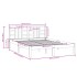 Estructura de cama madera maciza blanca King Size 150x200