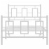 Estructura cama metal con cabecero y pie cama blanca 90x200