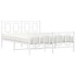 Estructura cama metal cabecero y estribo blanco 140x190