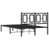 Estructura de cama con cabecero metal negro 120x190