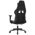 Silla gaming de masaje cuero sintético negro y