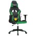 Silla gaming de masaje cuero sintético negro y