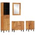 Conjunto de armarios de baño 4 piezas madera maciza de