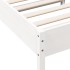 Estructura de cama madera maciza de pino blanco 90x200