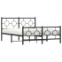 Estructura de cama cabecero y estribo metal negro 135x190