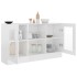 Vitrina de madera contrachapada blanco brillo 120x30,5x70