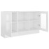 Vitrina de madera contrachapada blanco brillo 120x30,5x70