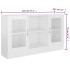 Vitrina de madera contrachapada blanco brillo 120x30,5x70