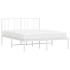 Estructura de cama de metal con cabecero blanca 135x190