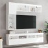 Mueble de pared de TV con luces LED 7 piezas