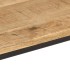 Mesa consola madera maciza mango rugosa y hierro 90x30x75