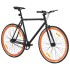 Bicicleta de piñón fijo negro y naranja 700c 51