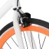 Bicicleta de piñón fijo blanco y naranja 700c 55