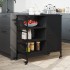 Carrito de cocina madera de ingeniería negro 87,5x38,5x84,5