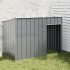 Caseta perros con tejado acero galvanizado gris 153x91x110