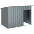 Caseta perros con tejado acero galvanizado gris 153x91x110