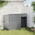 Caseta perros con tejado acero galvanizado gris 153x91x110