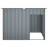 Caseta perros con tejado acero galvanizado gris 153x91x110