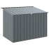 Caseta perros con tejado acero galvanizado gris 153x91x110