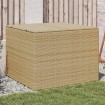 Caja de almacenaje de jardín ratán sintético beige mezcla 291L