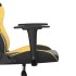 Silla gaming de masaje cuero sintético negro y