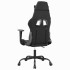 Silla gaming de masaje cuero sintético negro y