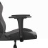 Silla gaming de masaje cuero sintético negro y